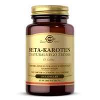 Solgar Beta Karoten Naturalny 7 mg, suplement diety, 60 kapsułek