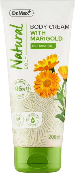 Natural Body Dr. Max, odżywczy krem do ciała z nagietkiem, 200 ml