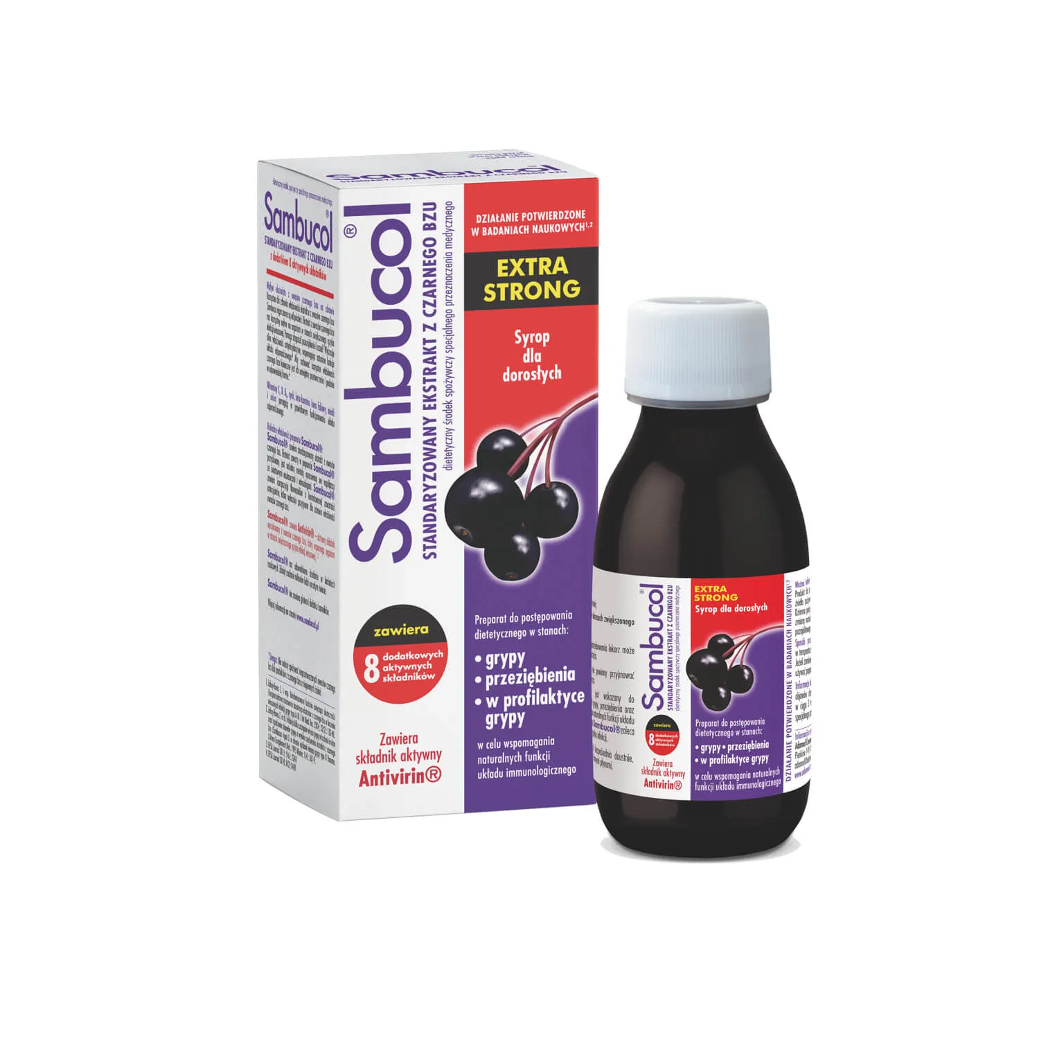 Sambucol Extra Strong, syrop dla dorosłych, 120 ml