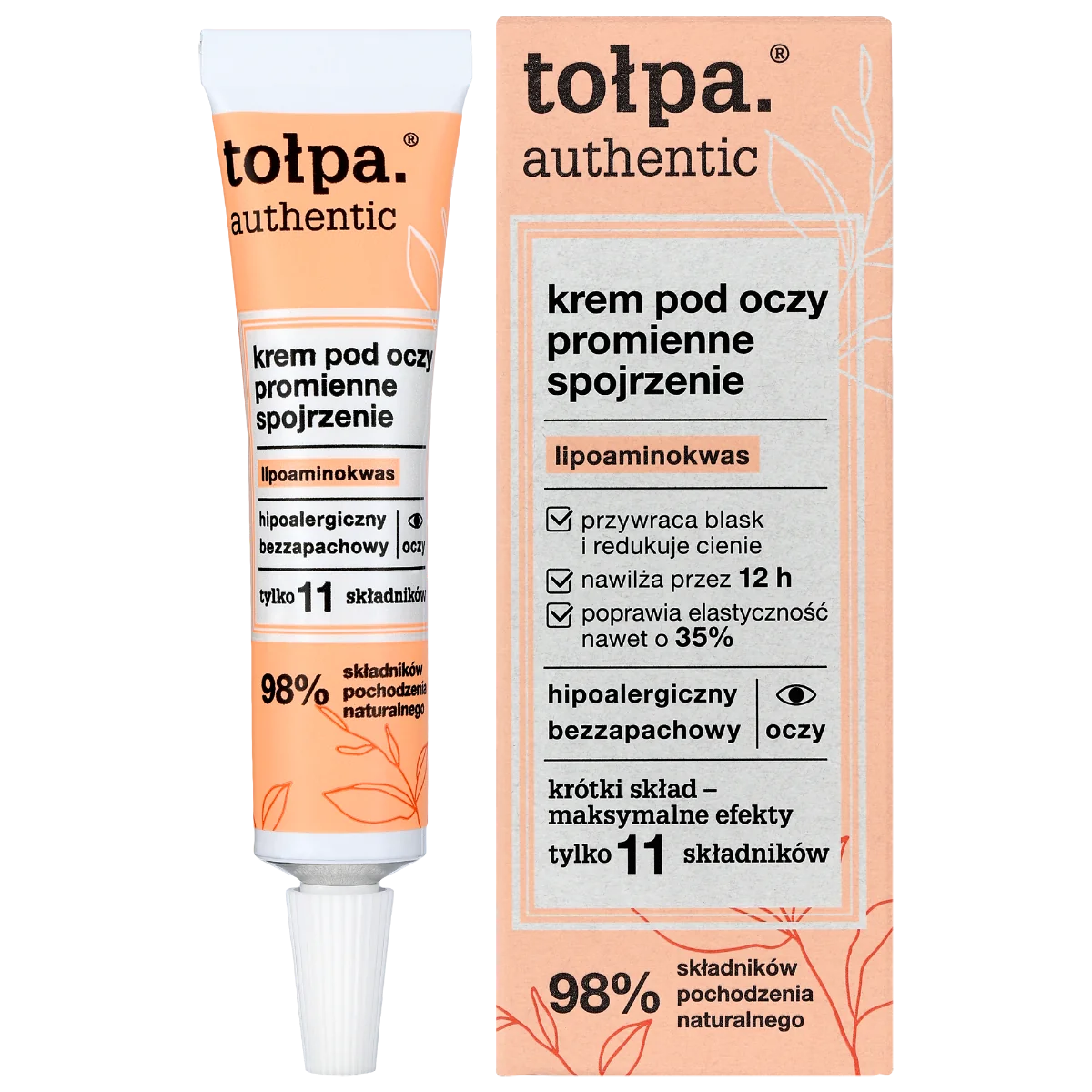 Tołpa authentic krem pod oczy promienne spojrzenie, 10 ml