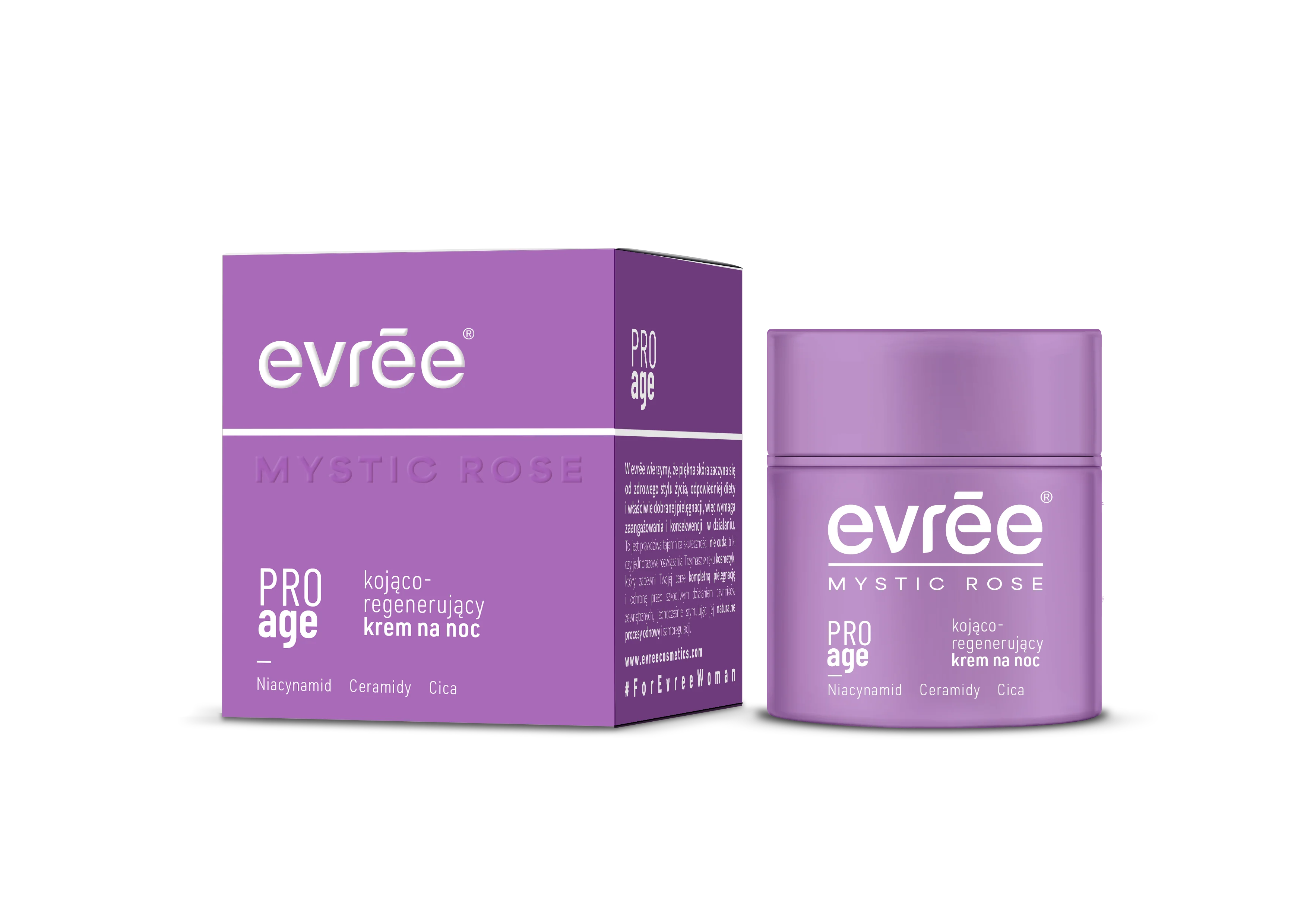Evrēe Mystic Rose kojąco-regenerujący krem na noc, 50 ml