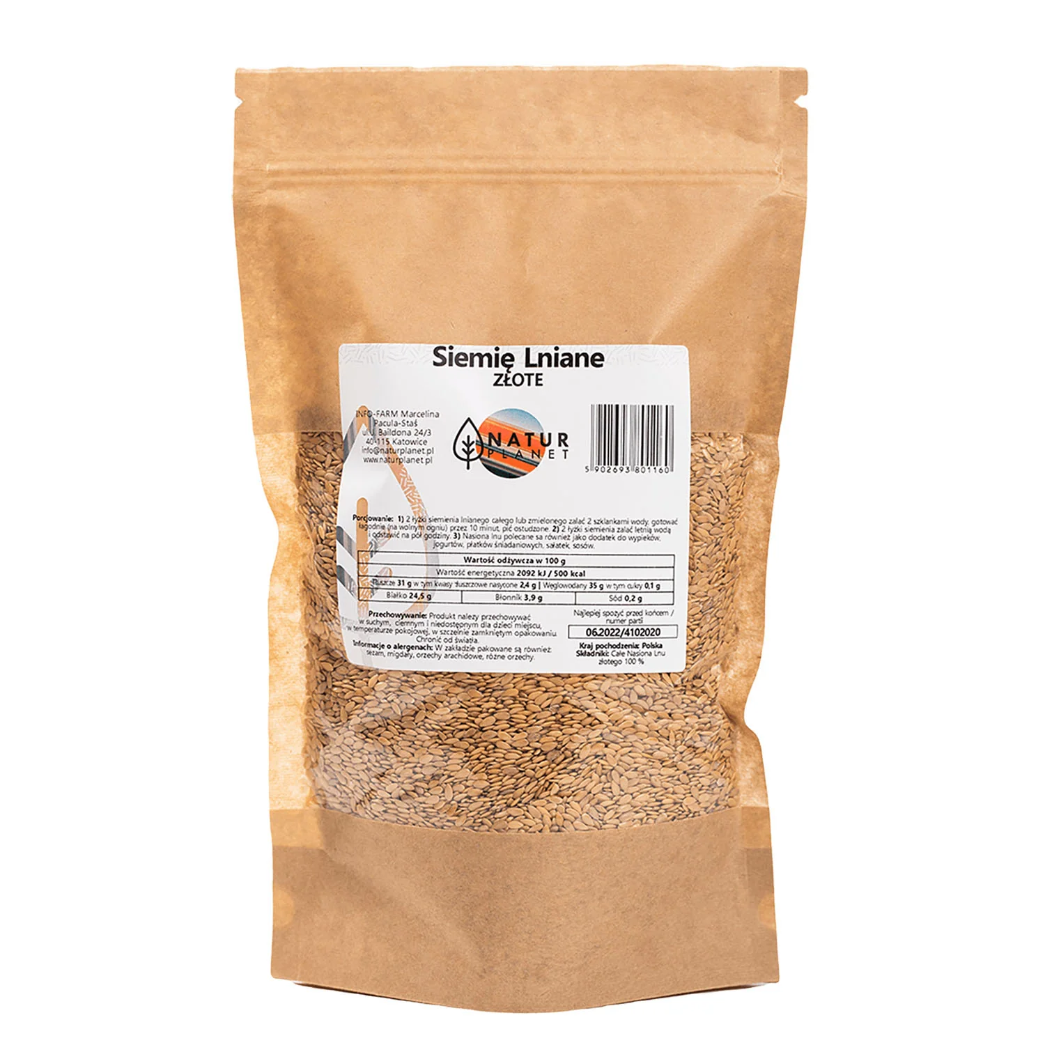 Natur Planet len złocisty 250 g