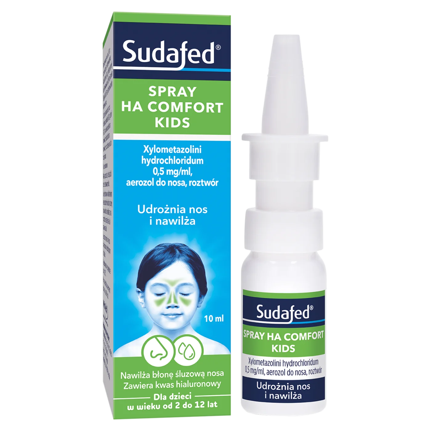 Sudafed XyloSpray HA dla dzieci 0,5mg/ml, aerozol do nosa, 10 ml