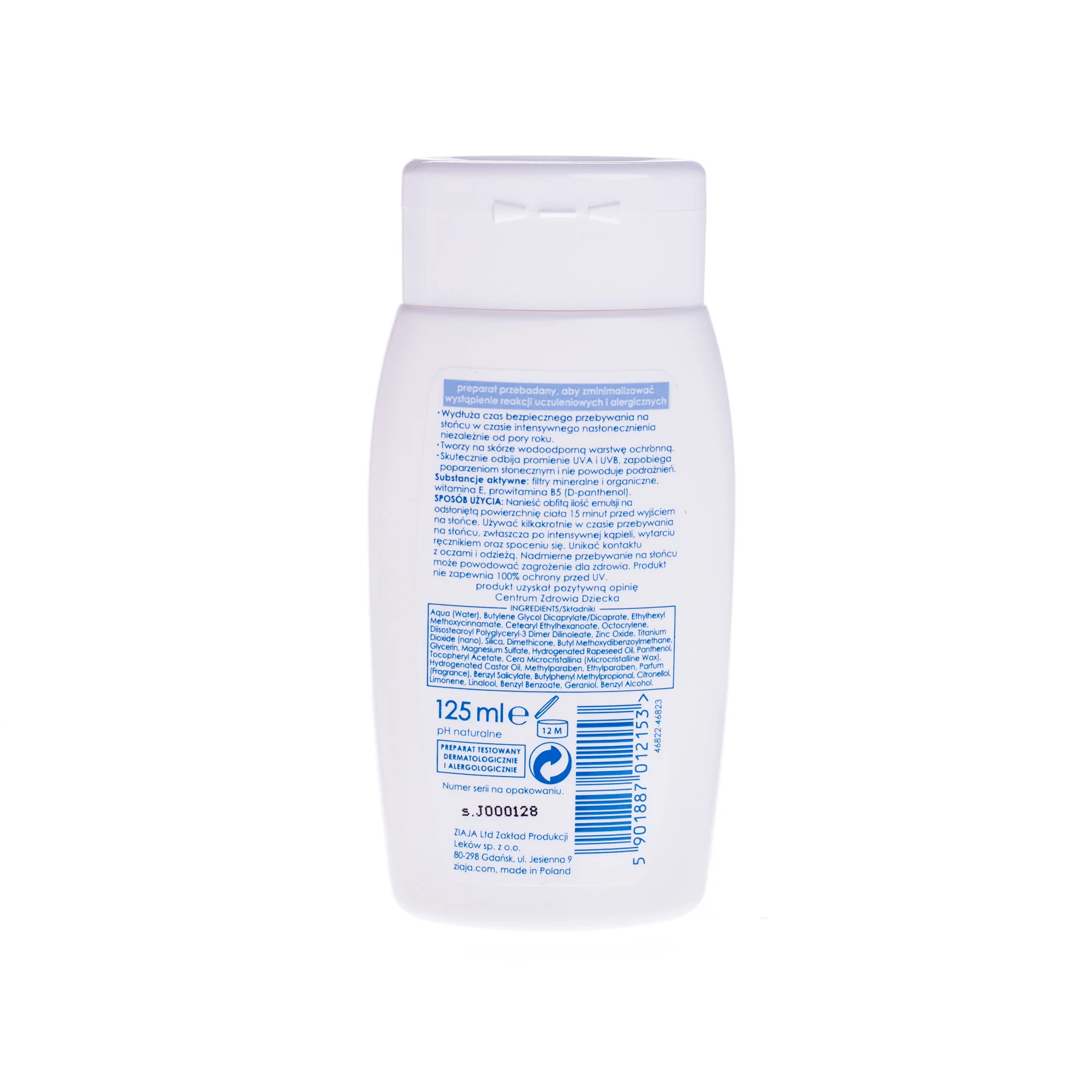 Ziaja Ziajka emulsja wodoodporna dla dzieci SPF 50+, 125 ml