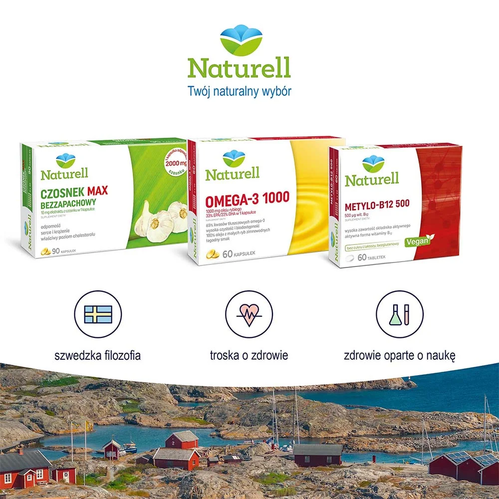 Naturell Metylo B-12 500 suplement diety, 60 tabletek