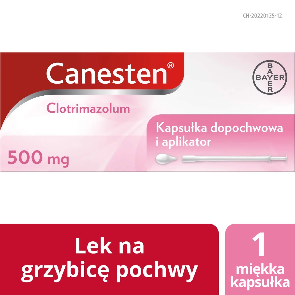 Canesten, 0,5 g, 1 kapsułka dopochwowa 