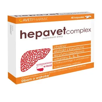 Hepavet Complex, suplement diety, 40 kapsułek 