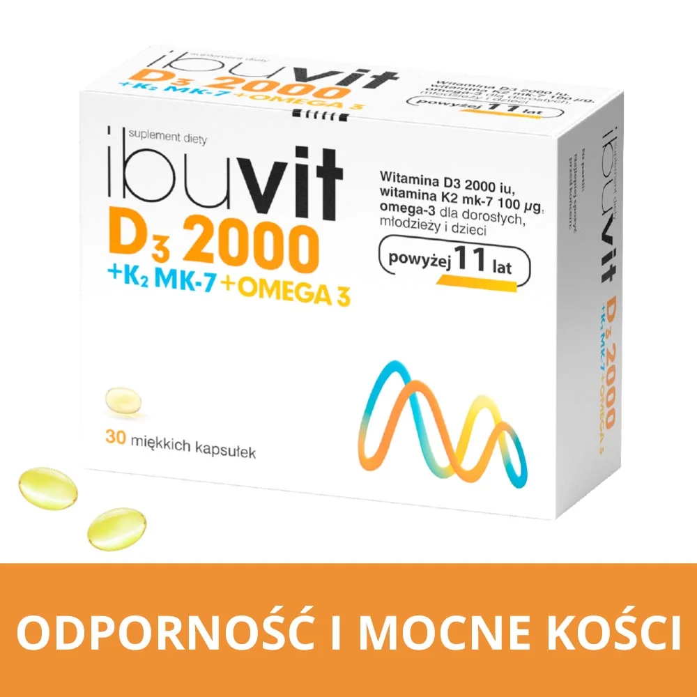 Ibuvit D3 2000 + K2 MK-7 Omega 3 30 kapsułek