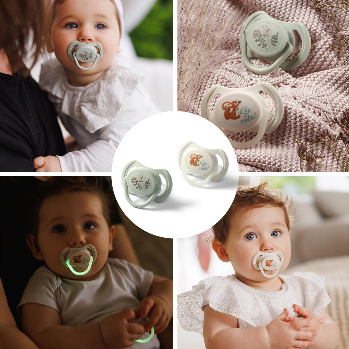 Babyono silikonowy smoczek symetryczny 6-18 m, 2 sztuki