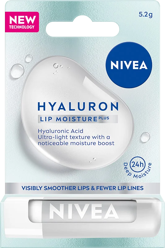 Nivea Hyaluron Moisture Plus balsam do ust transparentny, 5,2 g