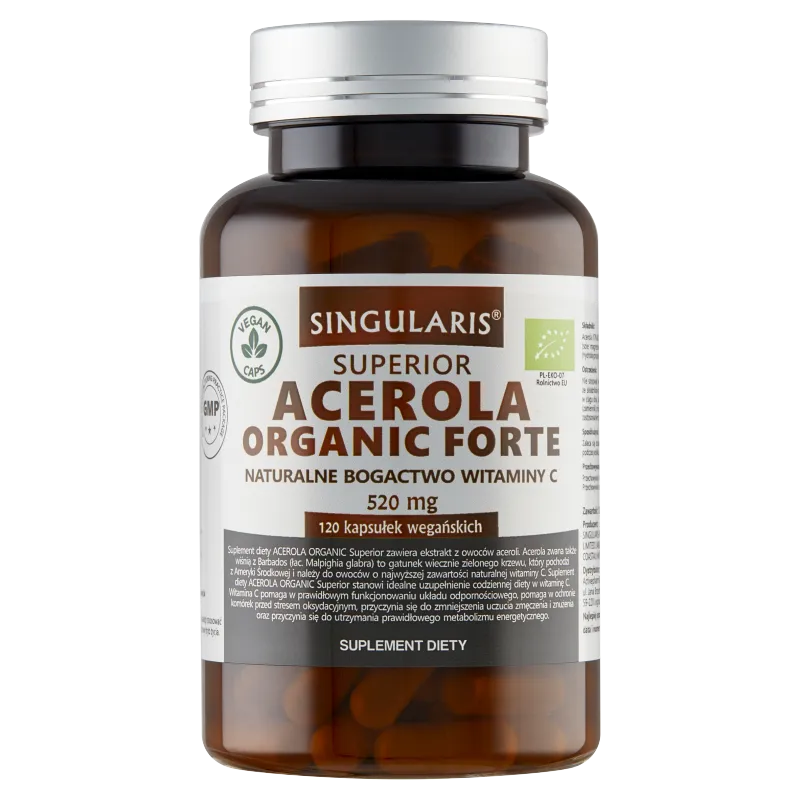Singularis Superior Acerola Organic Forte, suplement diety, 120 kapsułek