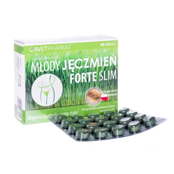 Młody Jęczmień Forte Slim, 60 tabletek 