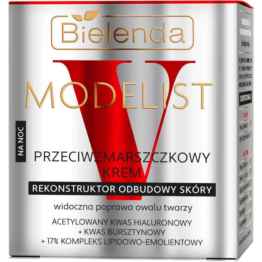 Bielenda V-Modelist przeciwzmarszczkowy krem rekonstruktor odbudowy skóry na noc, 50 ml
