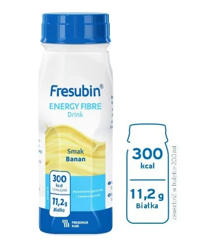 Fresubin Energy Fibre Drink, smak bananowy, 4x200 ml 
