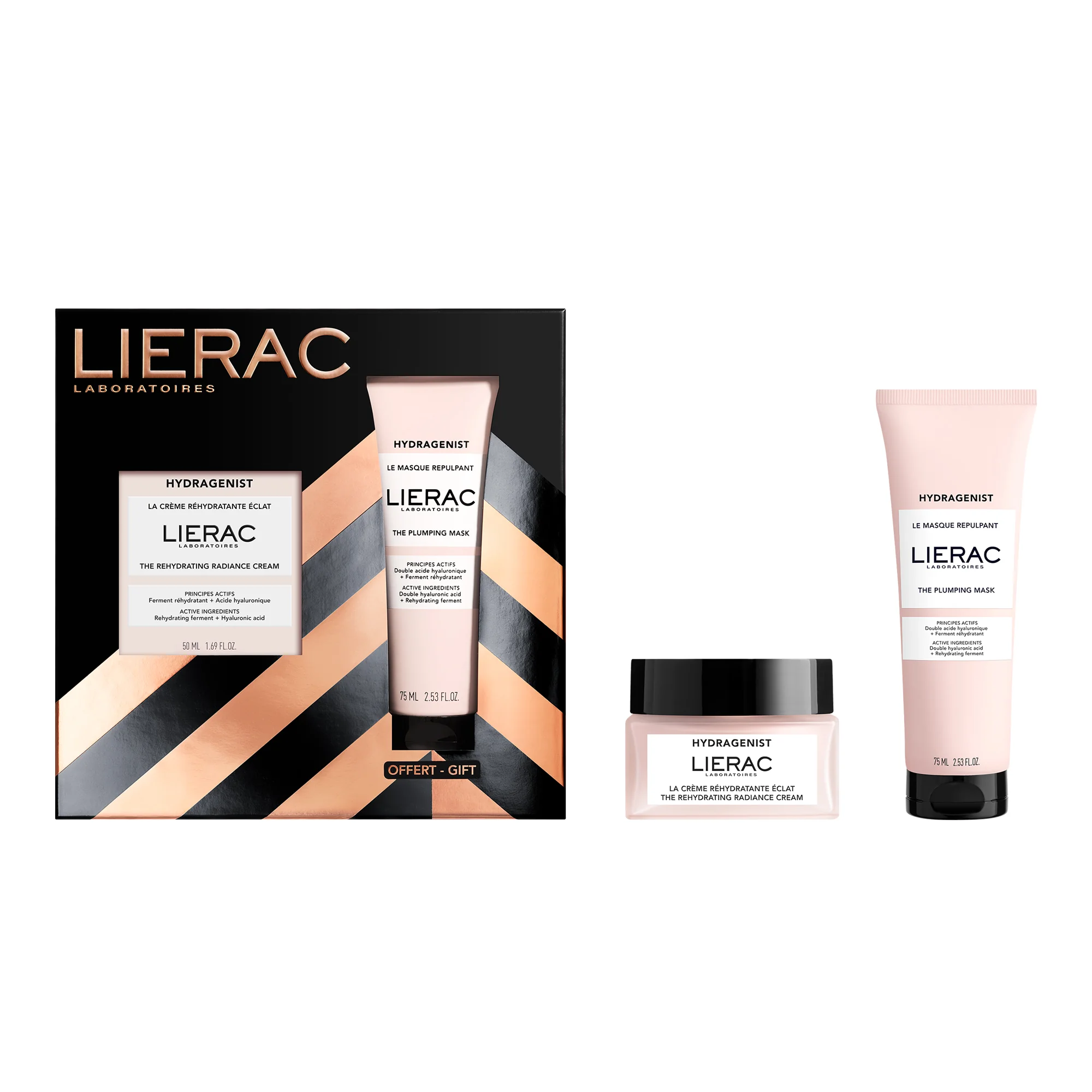 Lierac Hydragenist Zestaw krem, 50 ml + maska nawilżająco-wypełniająca, 75 ml