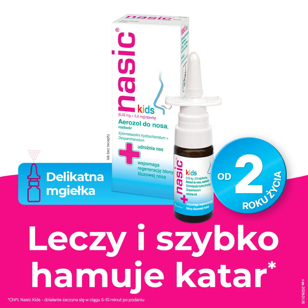 Nasic kids (0,05 mg + 5,0 mg)/dawkę, aerozol do nosa