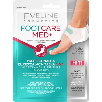 Eveline Cosmetics Foot Care Med+ profesjonalna maska do stóp złuszczająca Eveline Cosmetics Foot Care Med+ profesjonalna maska do stóp złuszczająca