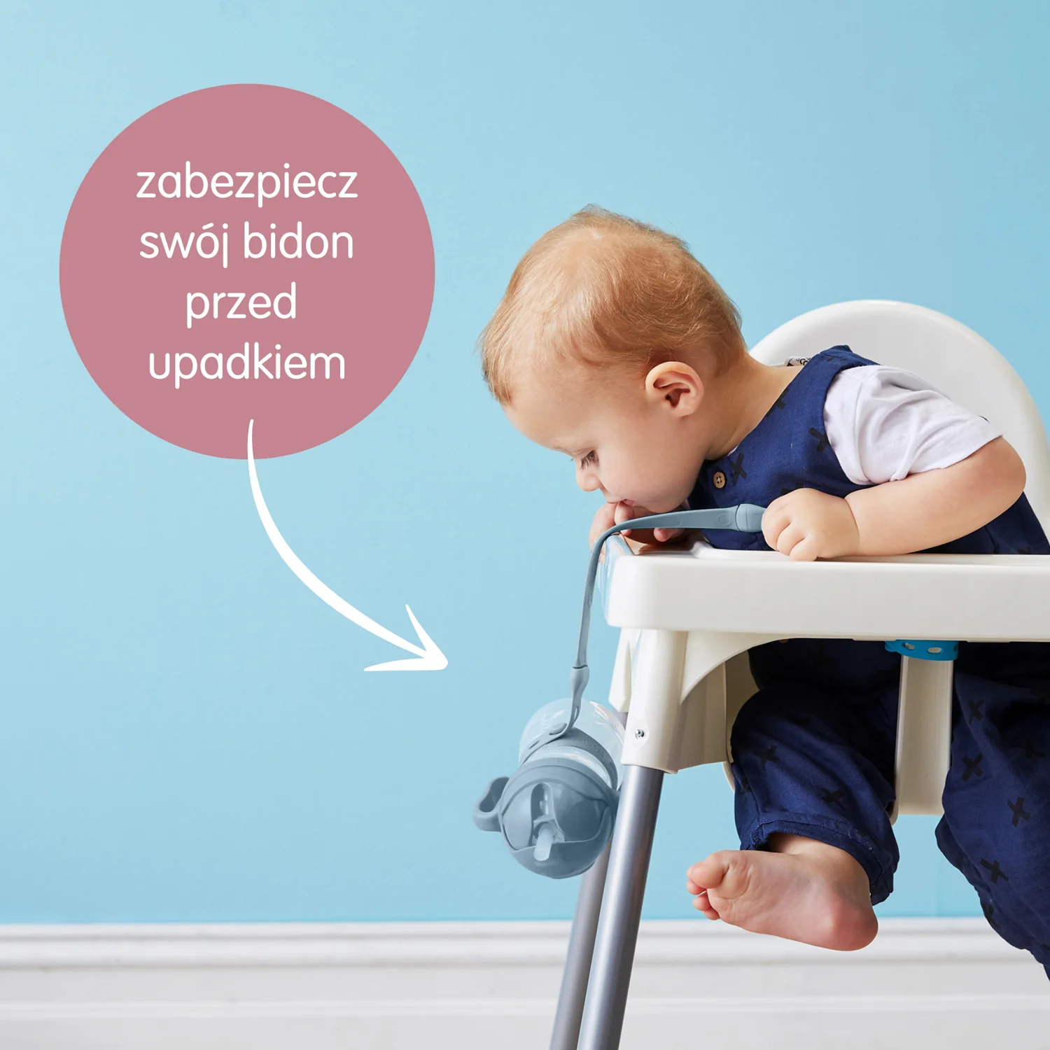 B.box smycz do bidonu błękitna, 1 szt.