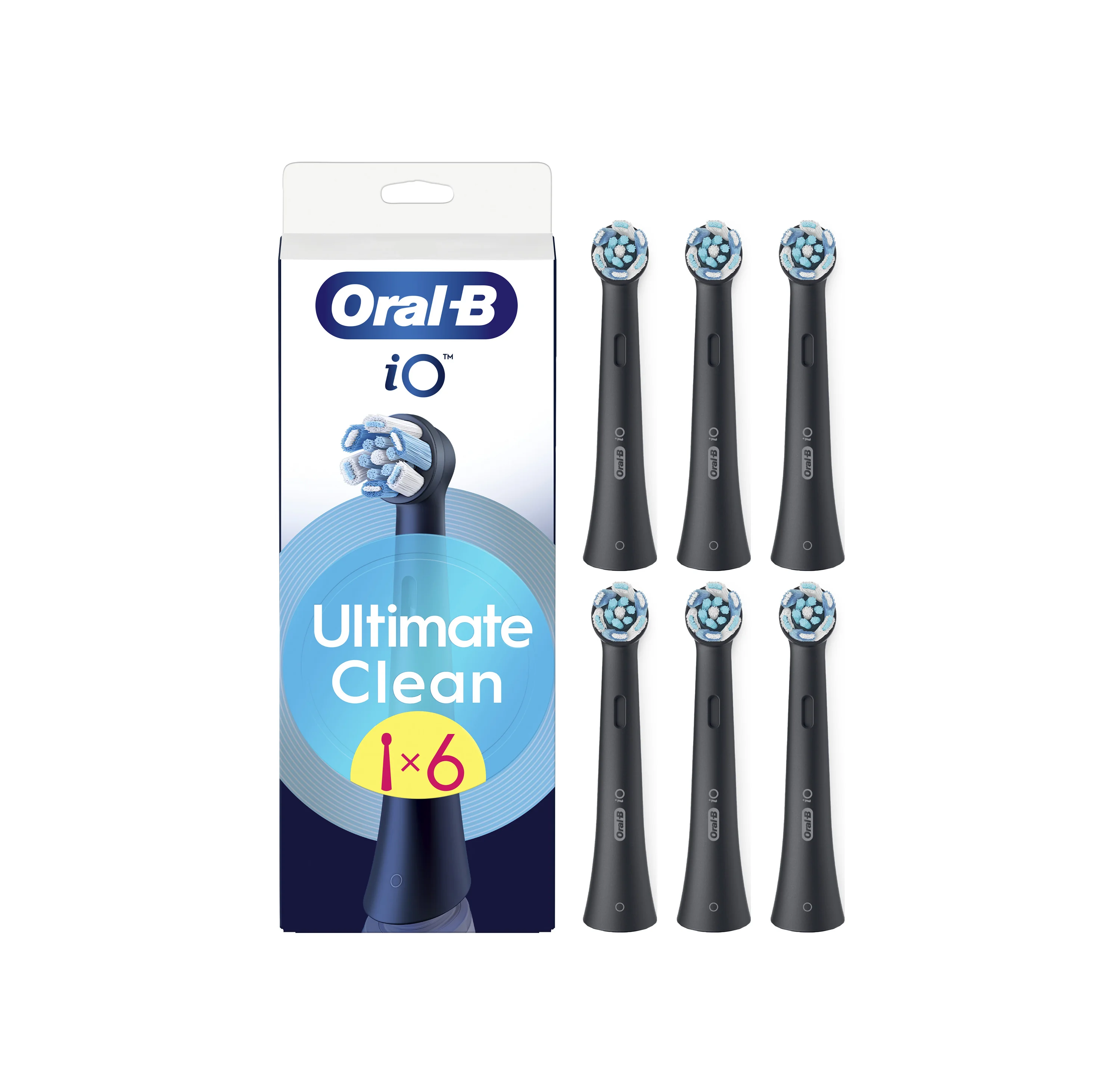 Oral-B iO Series Ultimate Clean Black końcówki szczoteczek, 6 sztuk