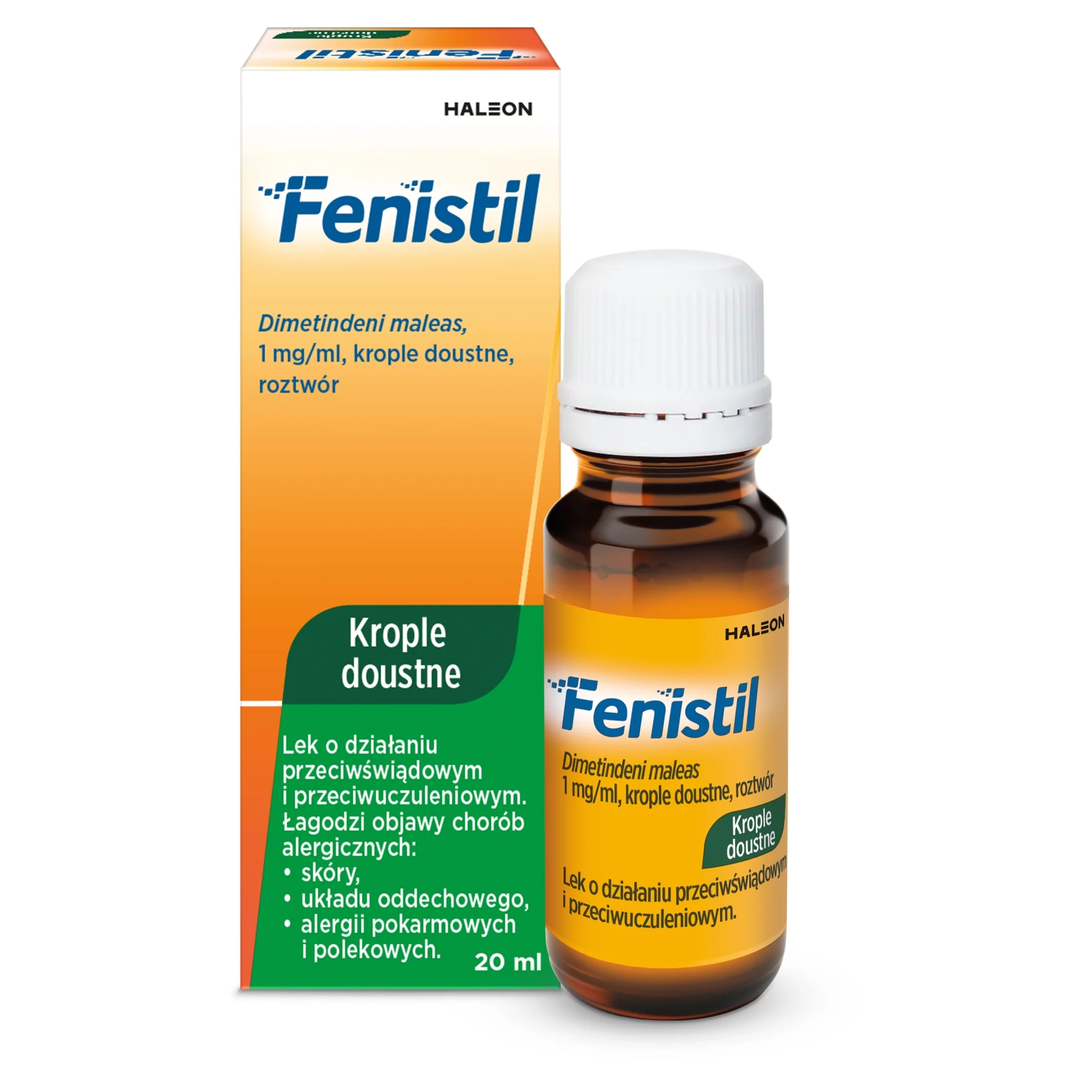 Fenistil 1 mg/ml, krople doustne, 20 ml
