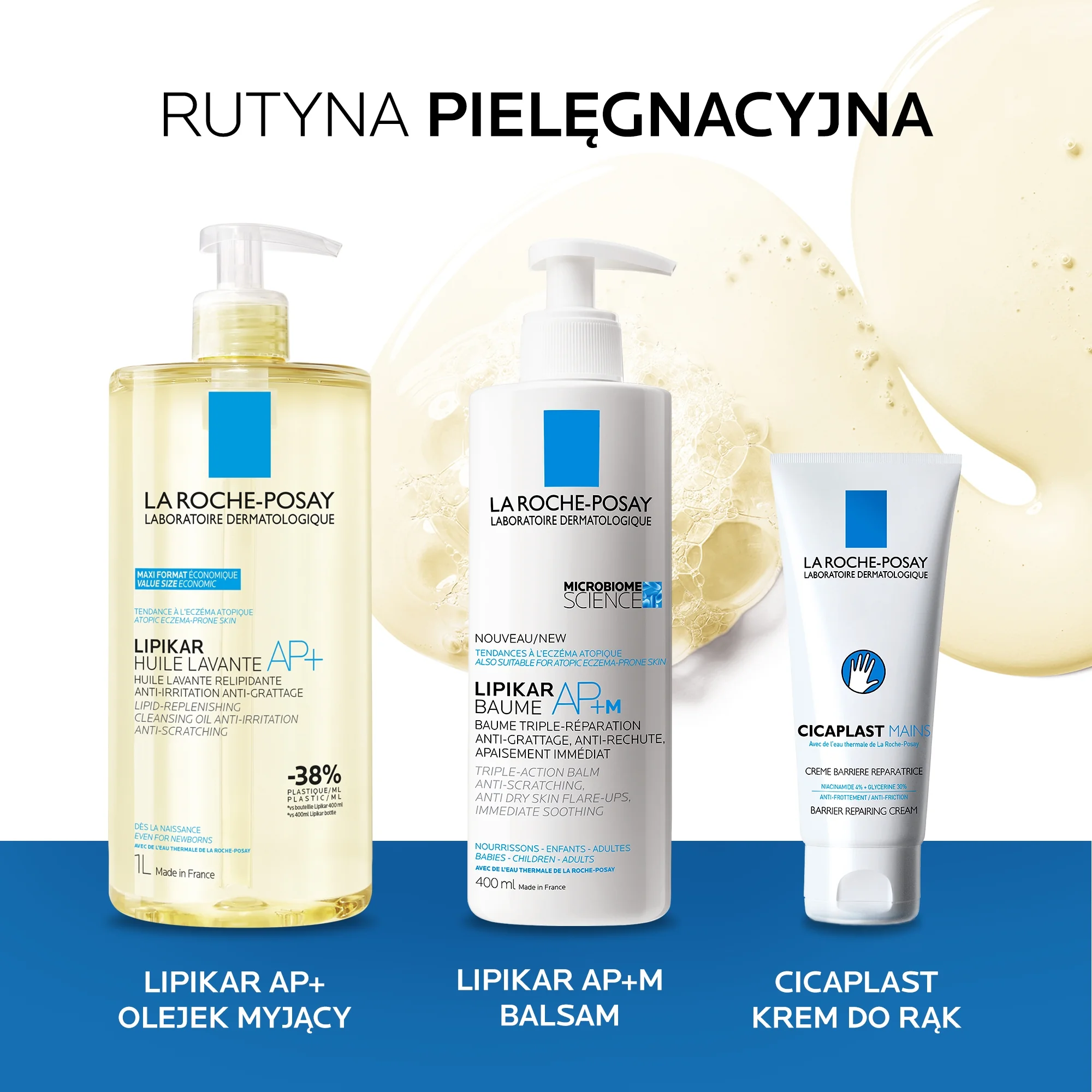 La Roche-Posay Lipikar Huile Lavante AP+ olejek myjący, 1000 ml