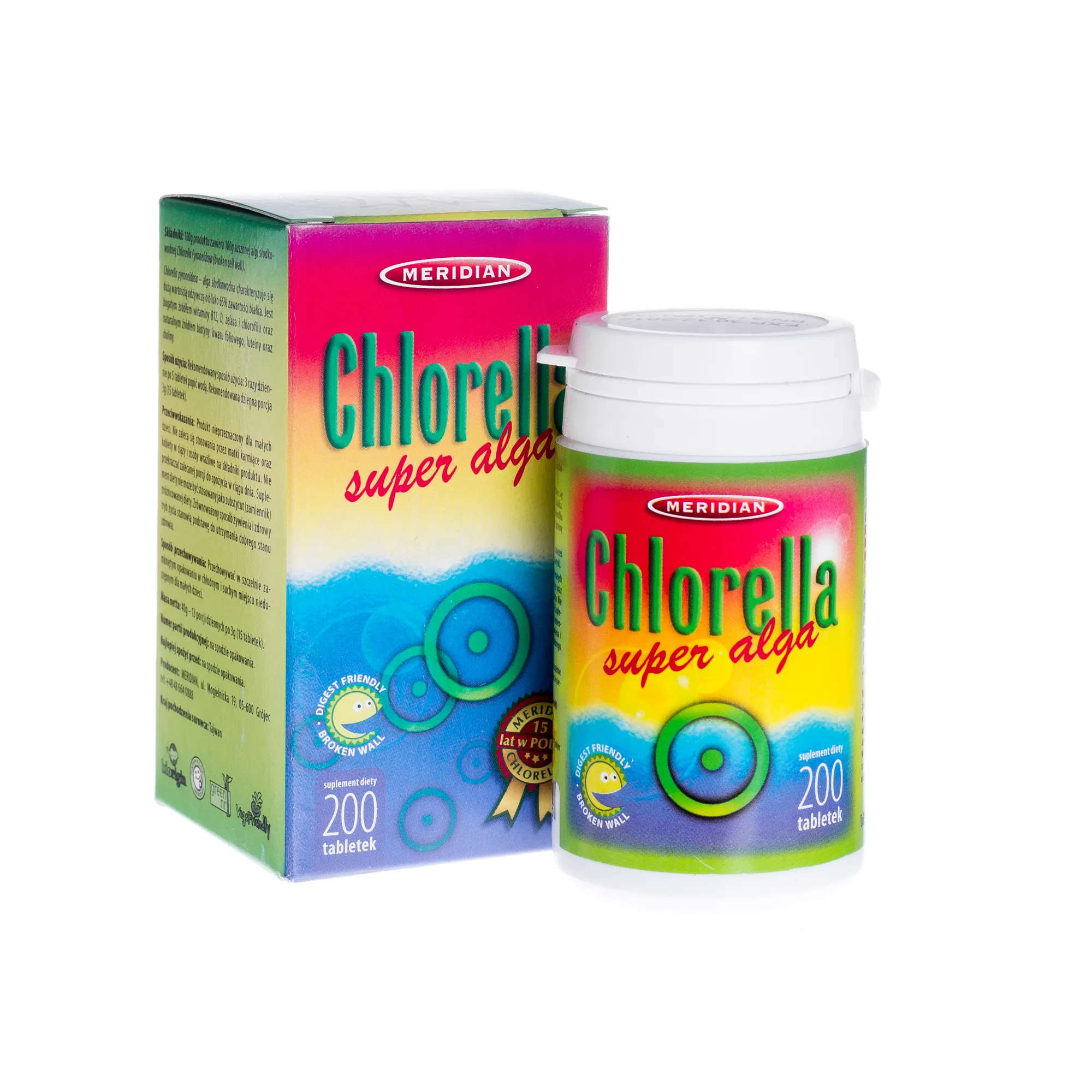Chlorella Super Alga, suplement diety, 200 tabletek 