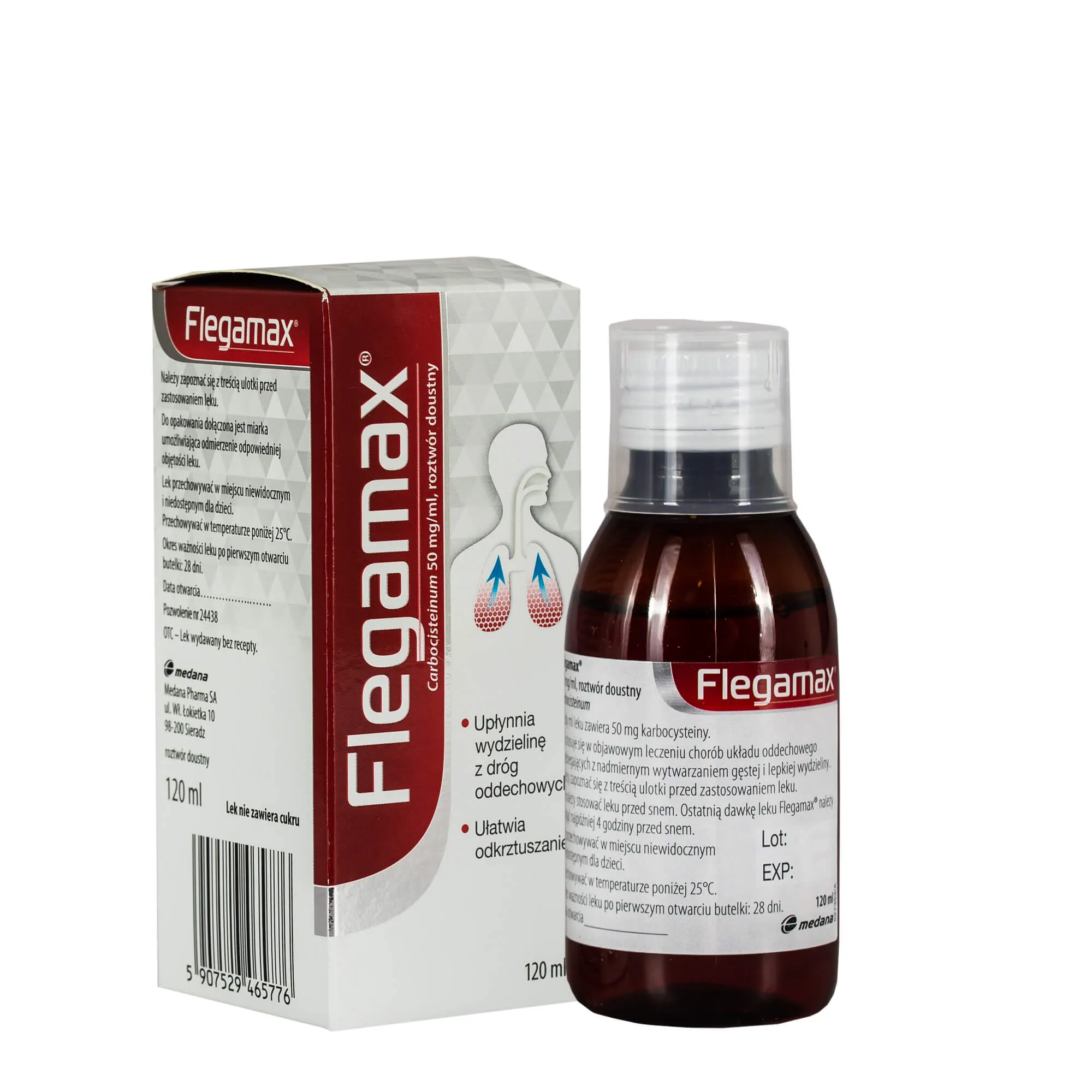 Flegamax, 50 mg/ml, roztwór doustny, 120 ml 