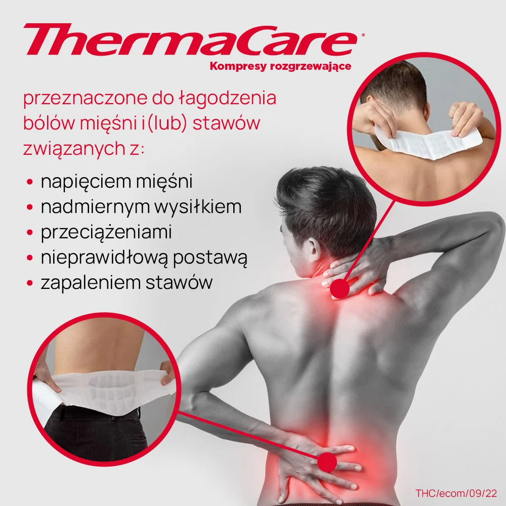 ThermaCare kompresy rozgrzewające na plecy i biodra, 2 szt.
