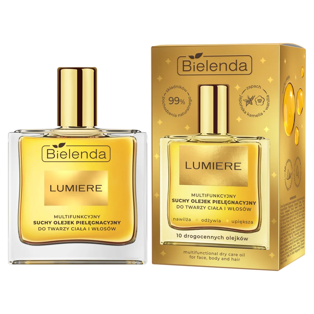Bielenda Lumiere multifunkcyjny suchy olejek pielęgnacyjny do twarzy, ciała i włosów, 50 ml