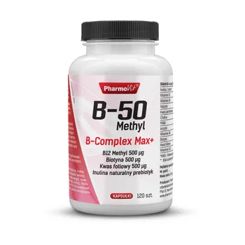 B-50 Methyl B-Complex Max+ Pharmovit, suplement diety, 120 kapsułek 