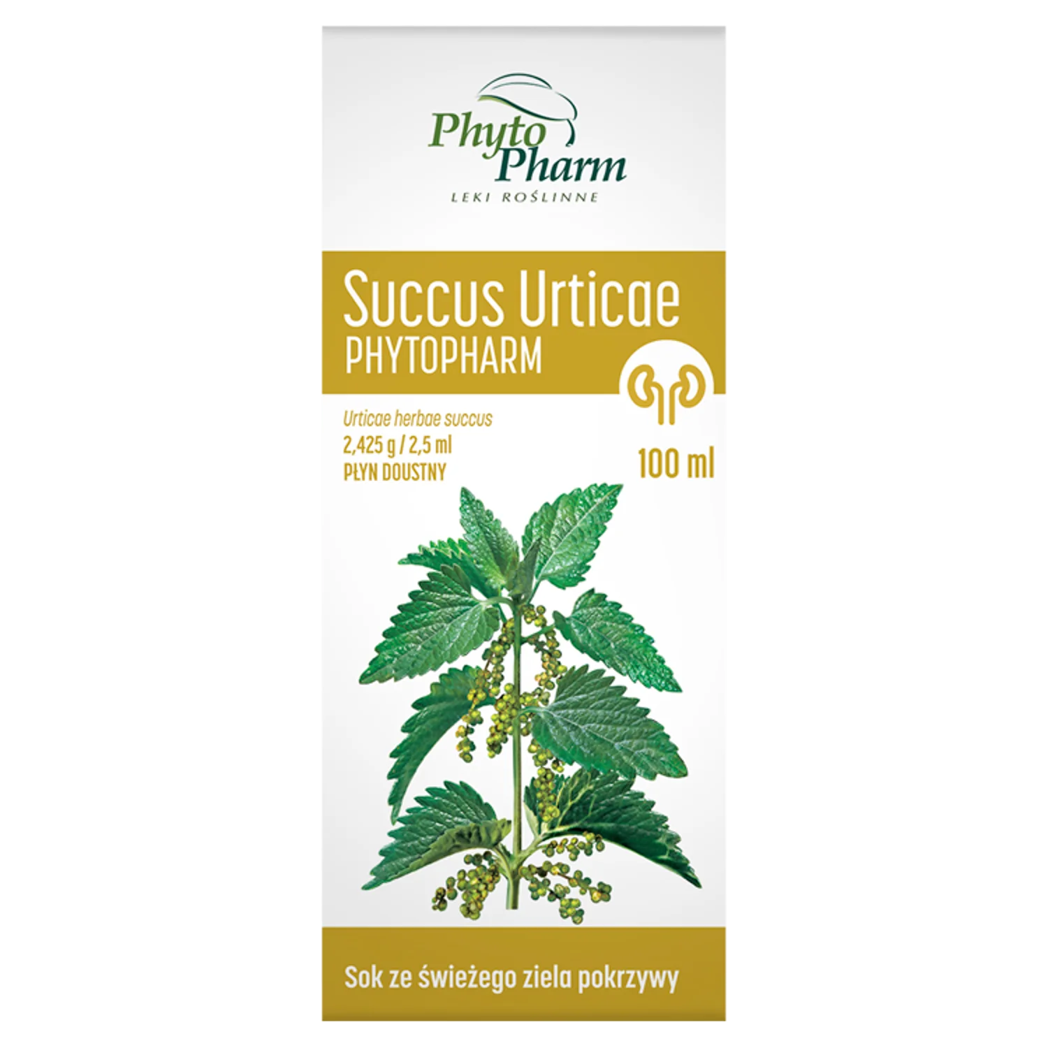 Succus Urticae 2425 g/ 2,5 ml płyn doustny, 100 ml