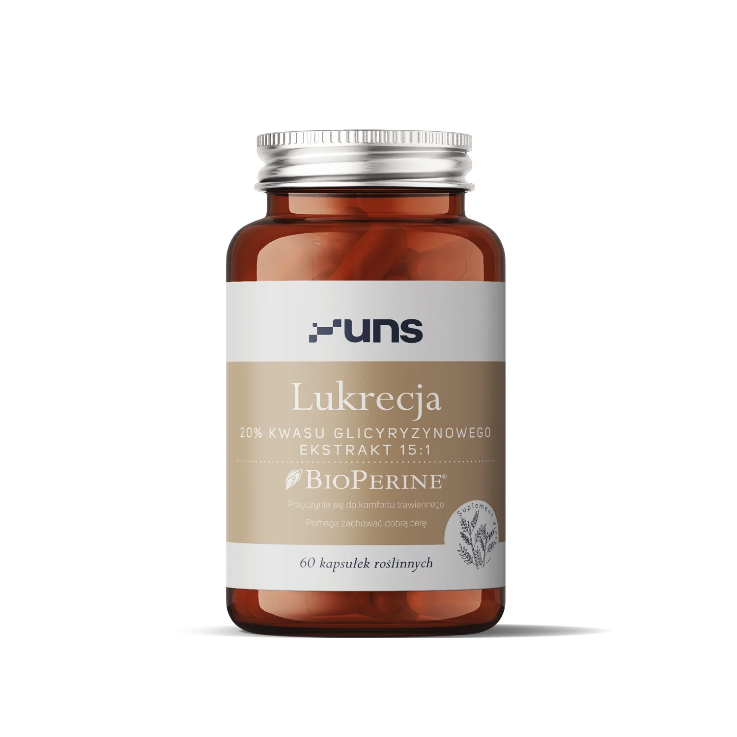 UNS Lukrecja + BioPerine® 60 kapsułek wege