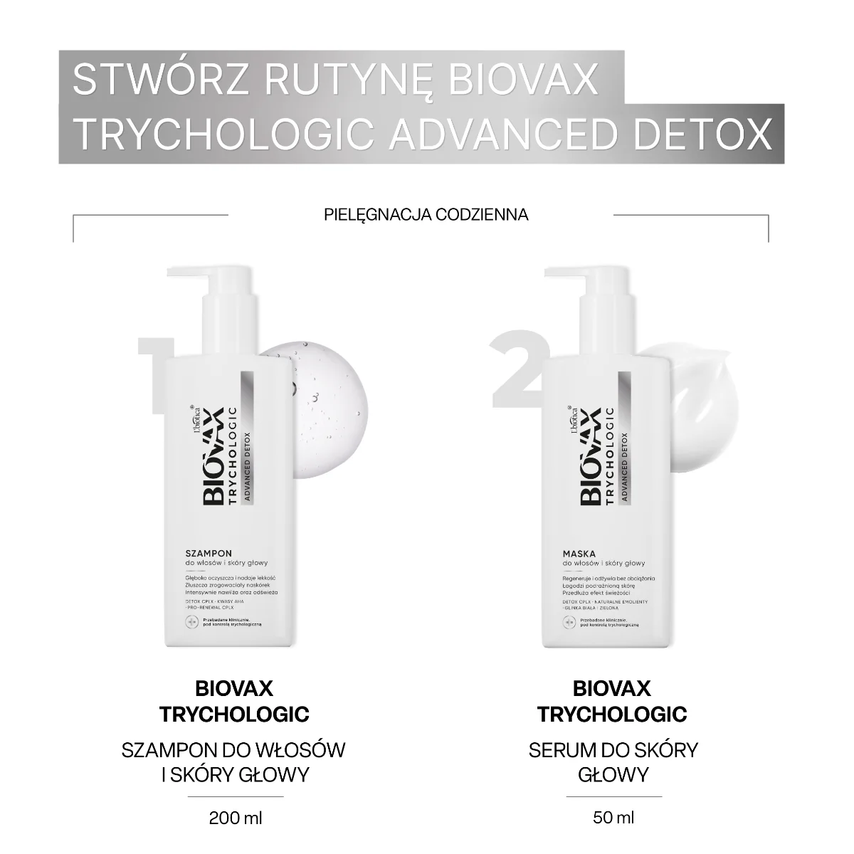 Biovax Trychologic Advanced Detox maska do włosów i skóry głowy, 200 ml