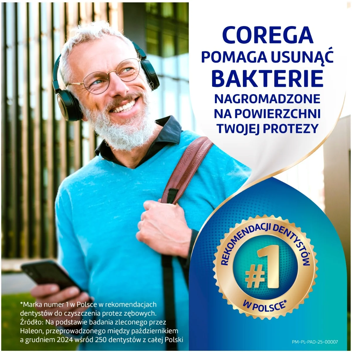 Corega Bio Formuła tabletki do codziennego czyszczenia protez zębowych, 120 sztuk