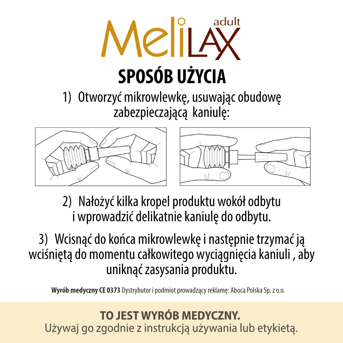 Melilax Adult mikrowlewka doodbytnicza, 6 sztuk