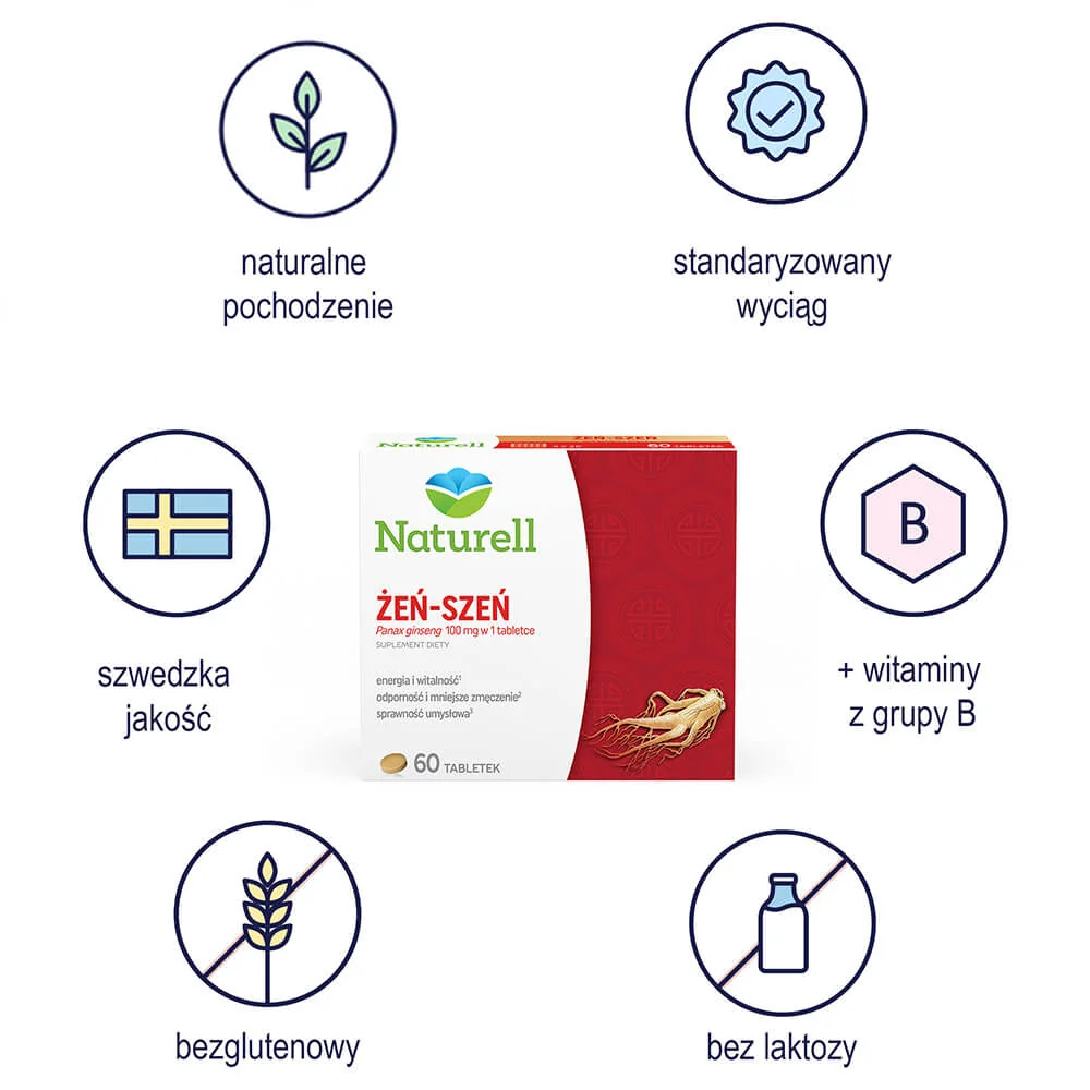 Naturell Żeń-szeń 60 tabletek