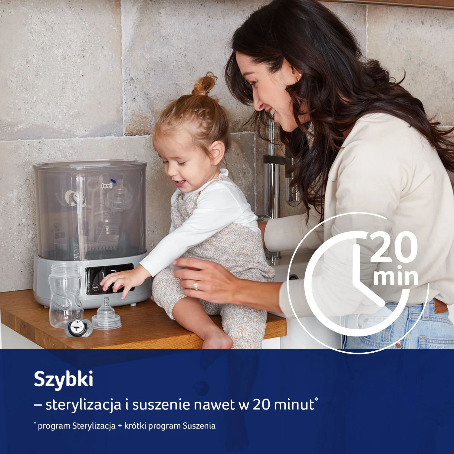 LOVI Elektryczny sterylizator parowy z suszarką 1 sztuka