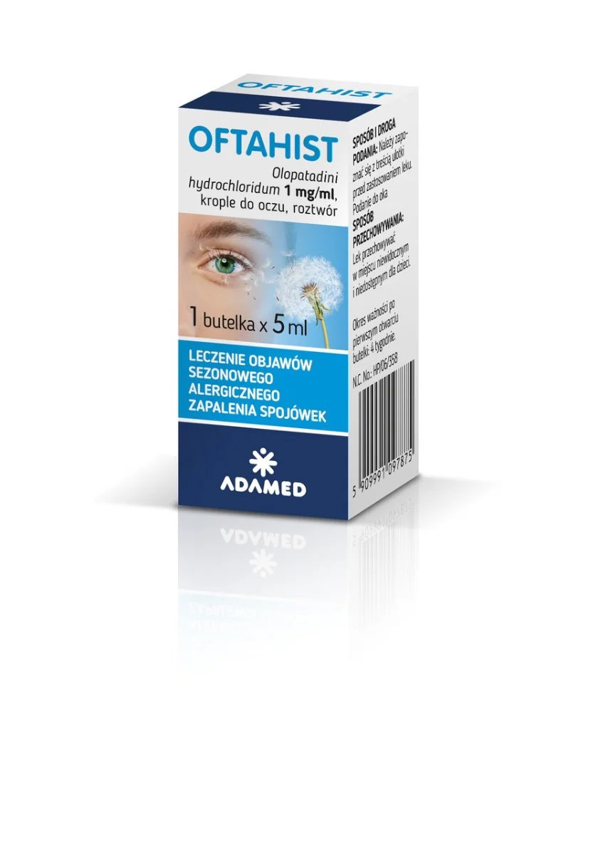 Oftahist 1 mg/ml, krople do oczu, roztwór, 5 ml