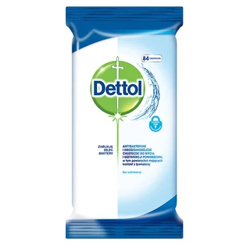 Dettol, chusteczki do mycia i dezynfekcji powierzchni, 84 sztuki