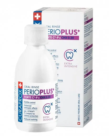 Curaprox Perio Plus+ Forte, płyn do płukania jamy ustnej, 200 ml