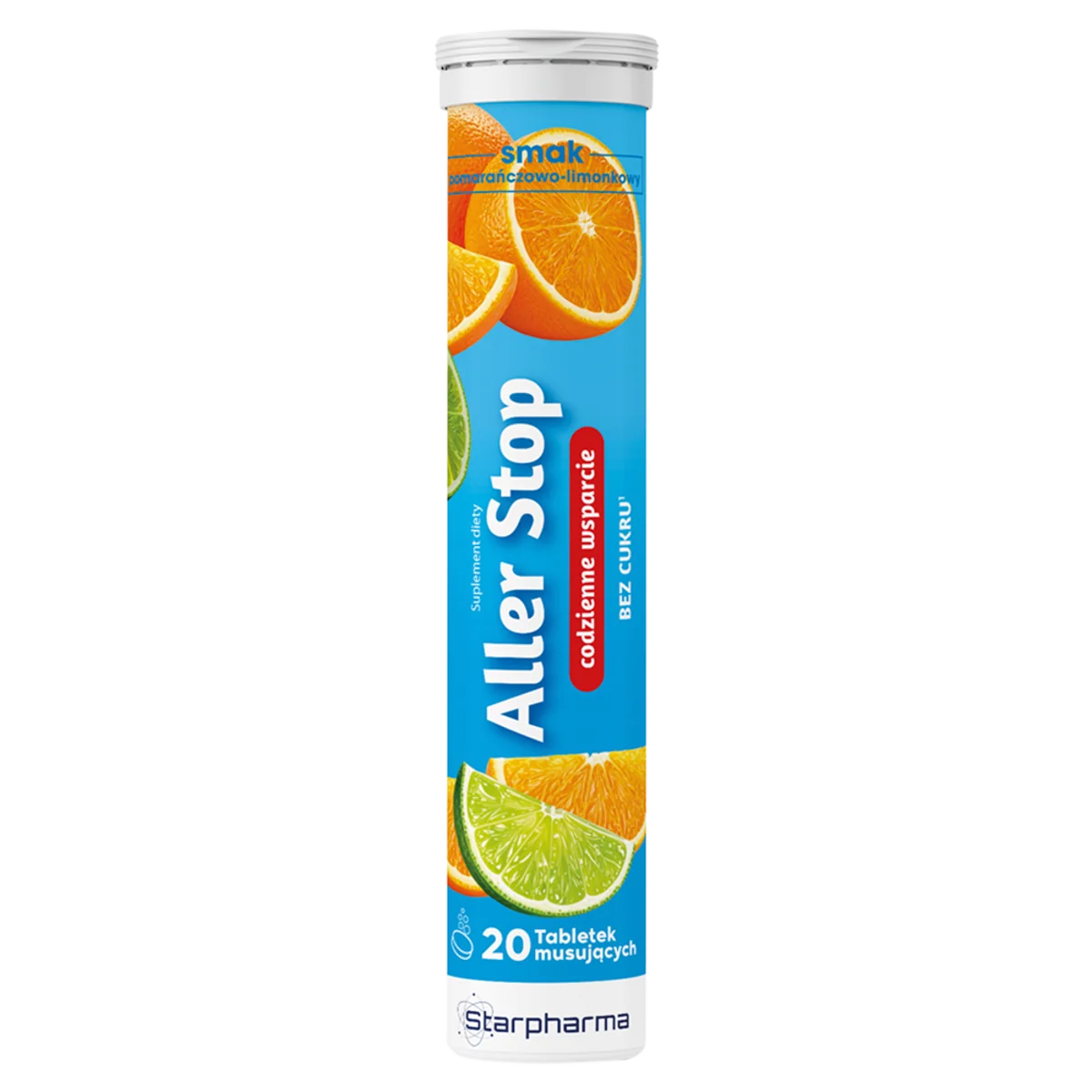 Starpharma Aller Stop smak pomarańczowo-limonkowy, 20 tabletek musujących