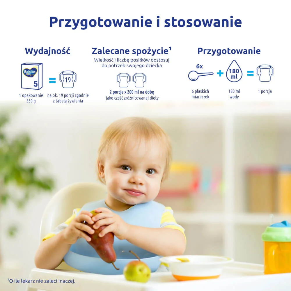 Bebiko Junior 5 odżywcza formuła na bazie mleka dla przedszkolaka, 550 g
