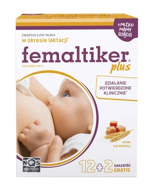 Femaltiker Plus smak karmelowy, 14 saszetek