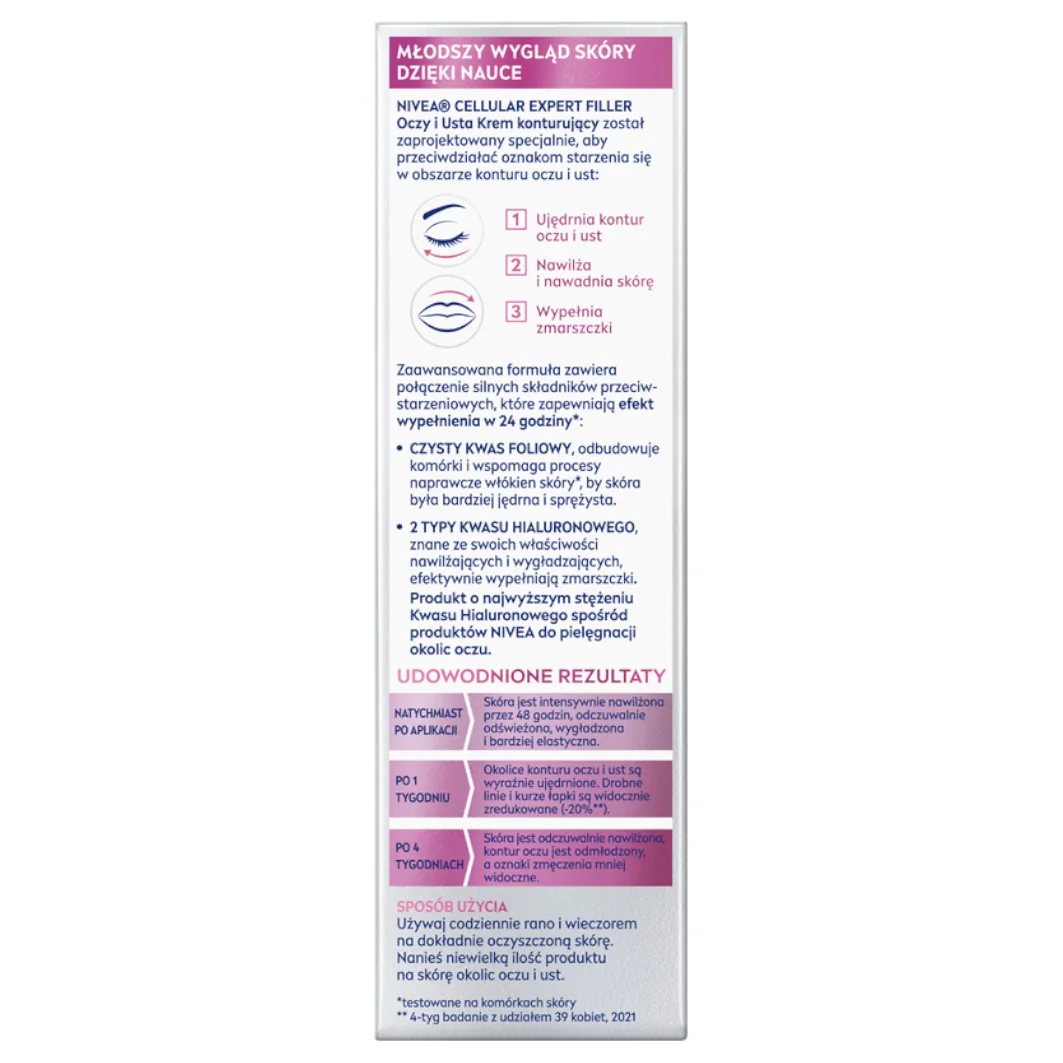Nivea Hyaluron Cellular Filler Anti-Age odmładzający krem pod oczy, 15 ml
