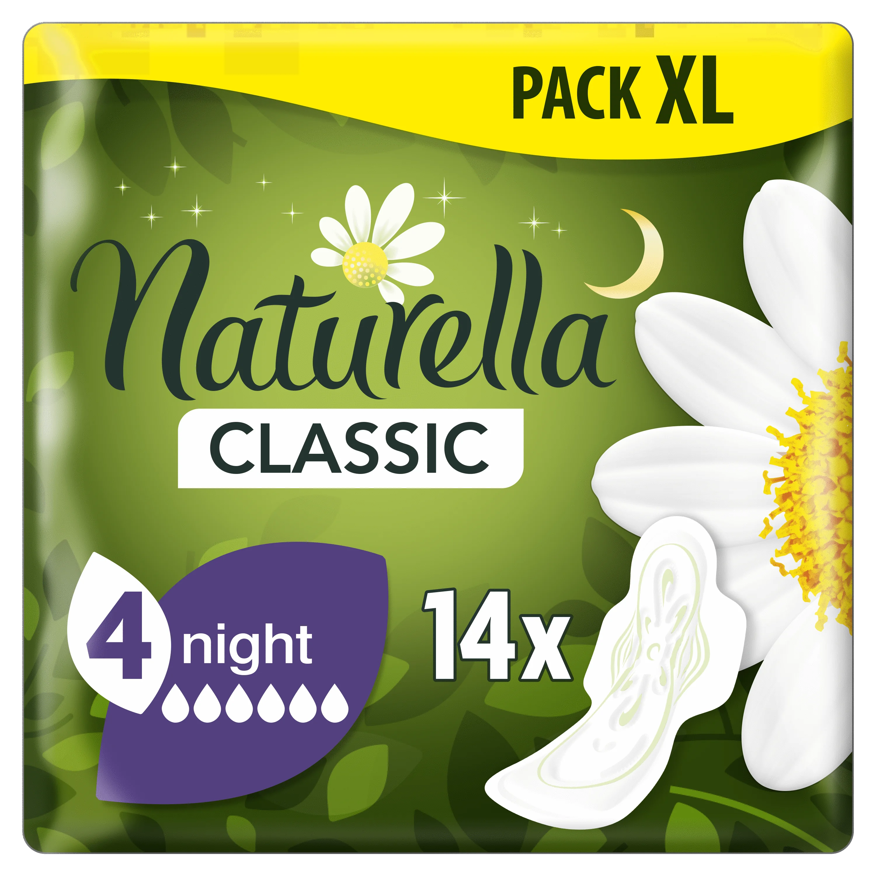Naturella Classic Night Camomile podpaski ze skrzydełkami, 14 szt.