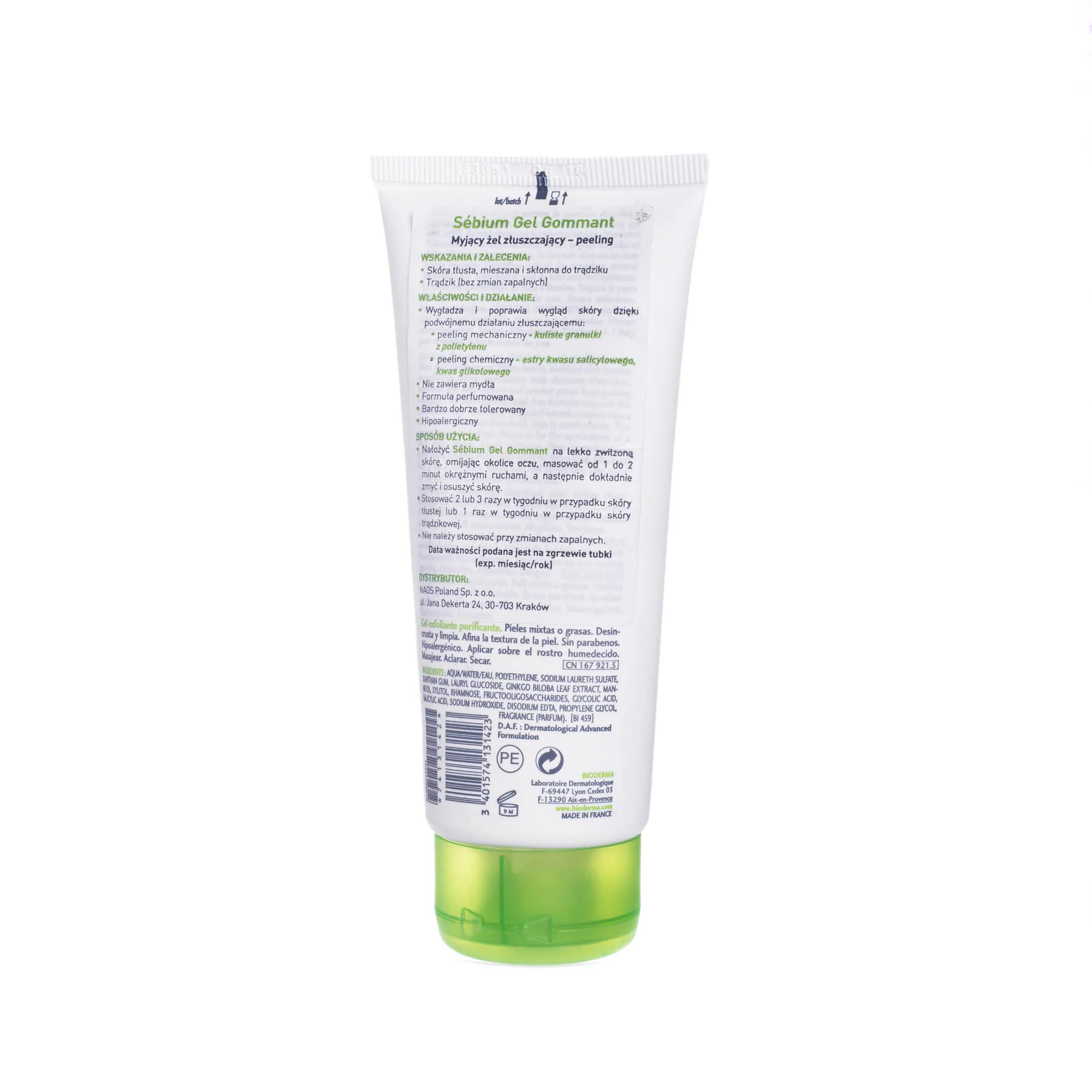 Bioderma Sebium Gommant żel złuszczający, 100 ml