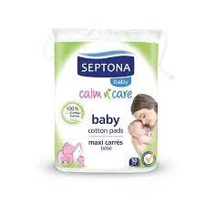 Septona, płatki dla niemowląt wykonane w 100% z bawełny, 50 sztuk