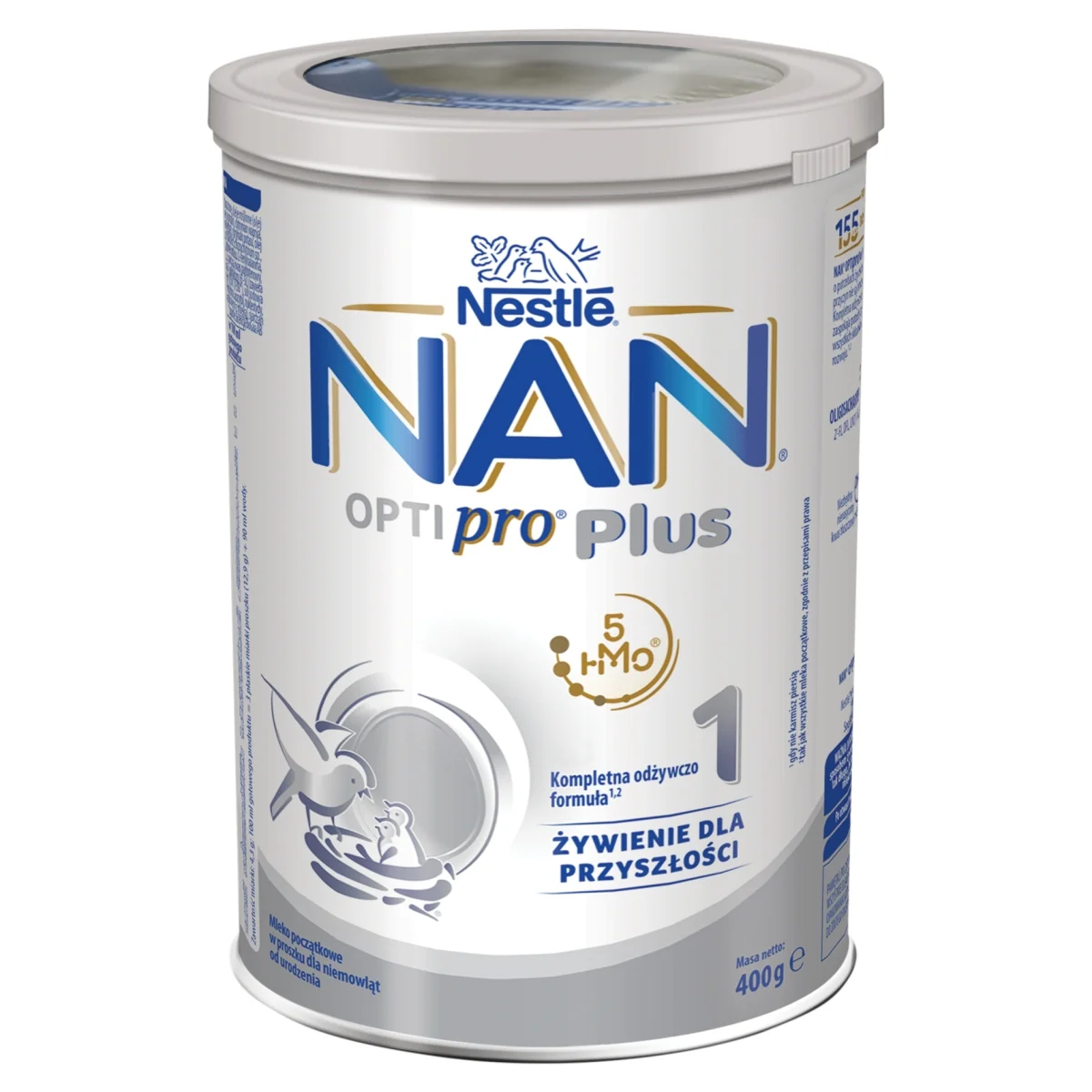 Nestle Nan Optipro Plus 1 HM-O mleko początkowe dla niemowląt od urodzenia, 400 g