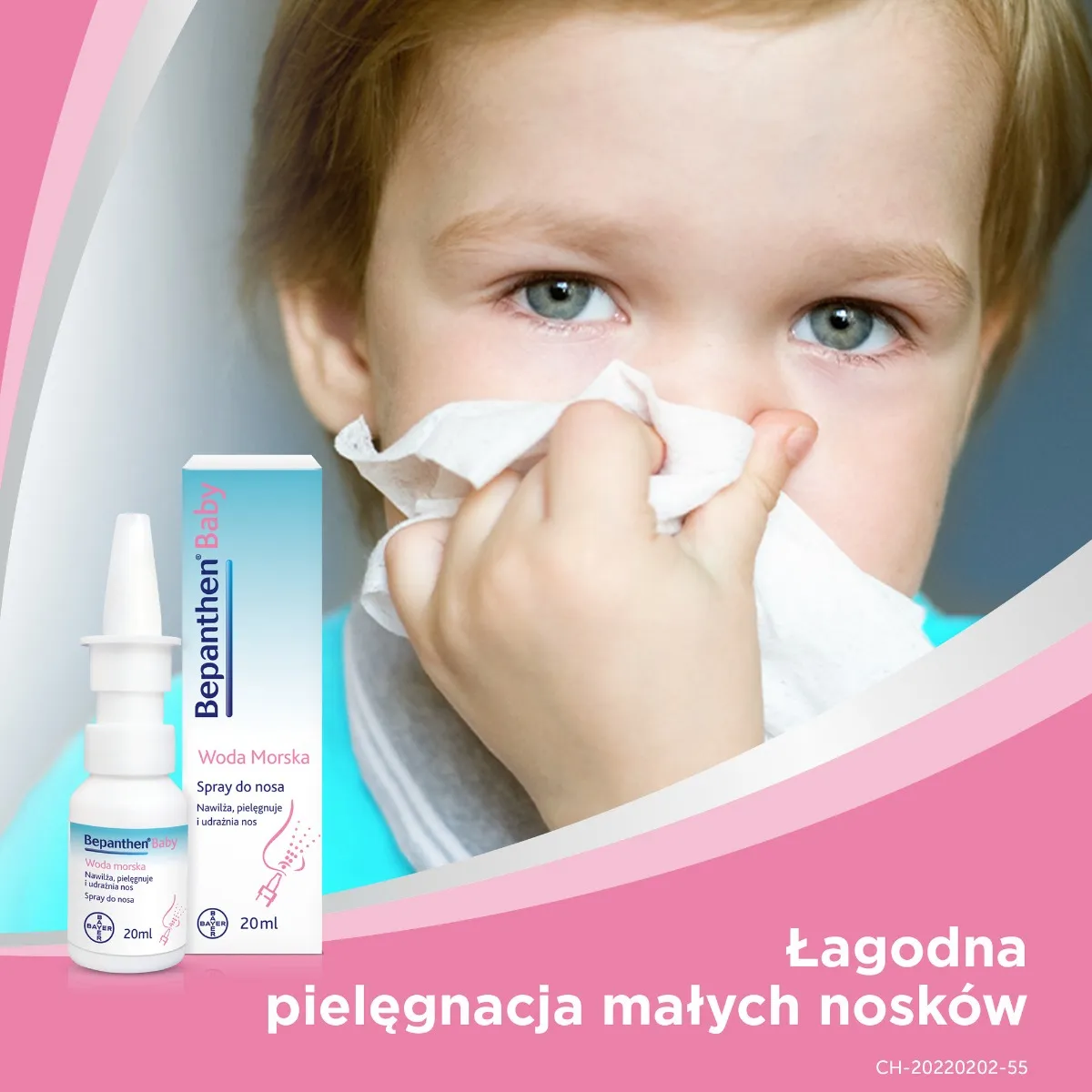 Bepanthen Baby Woda Morska, spray do nosa, 20 ml 