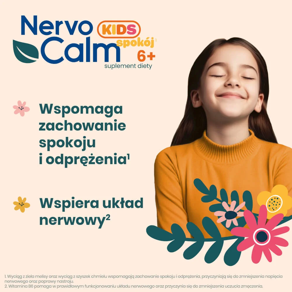 NervoCalm Kids 6+ Spokój o smaku malinowym, 30 żelek
